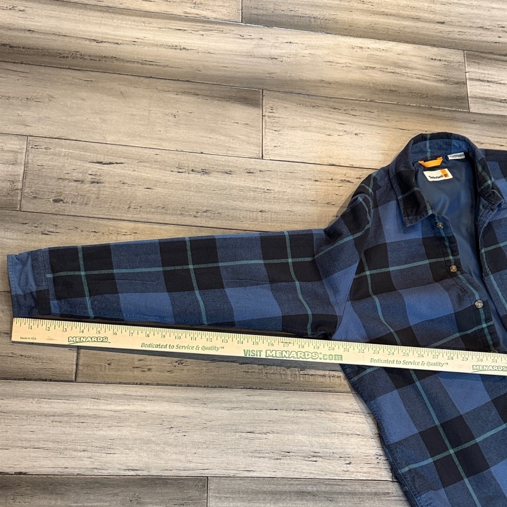 Timberland Blue and Black Plaid Shirt Jacket - Picture 12 of 14